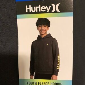 New Hurley Youth Fleece Hoodie - Anthracite, Size L (14/16)